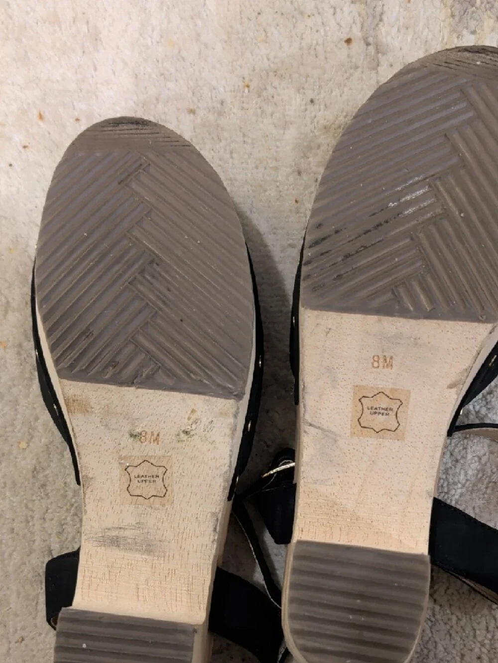 LOFT Black Suede Sandals